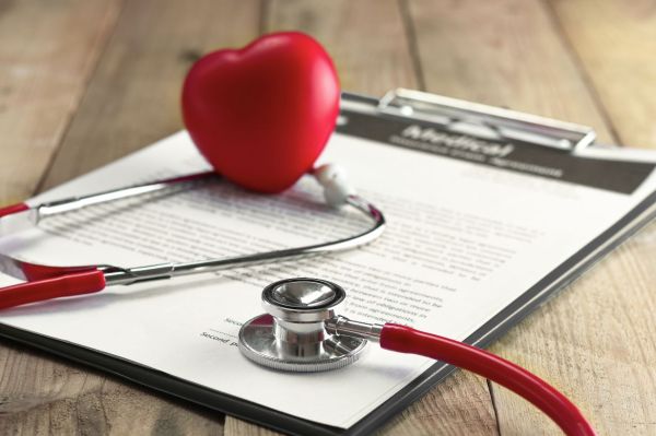 Clipboard with Heart and Stethoscope